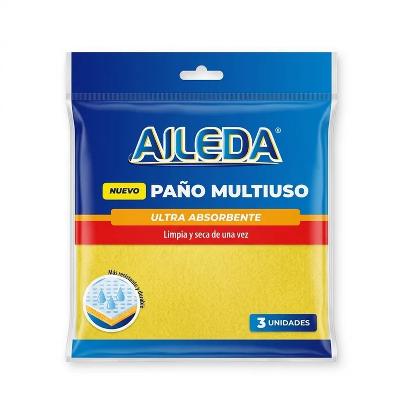 Paño multiuso 38 cm, 3 unidades