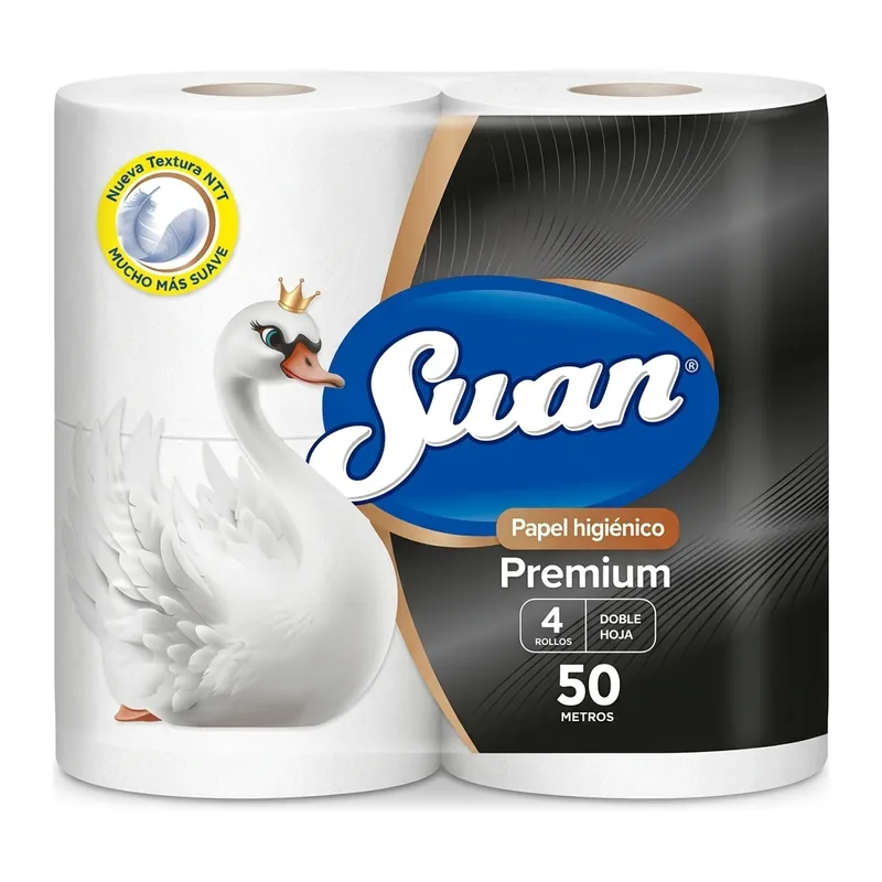 Papel higiénico Swan 50 mt, 4 rollos
