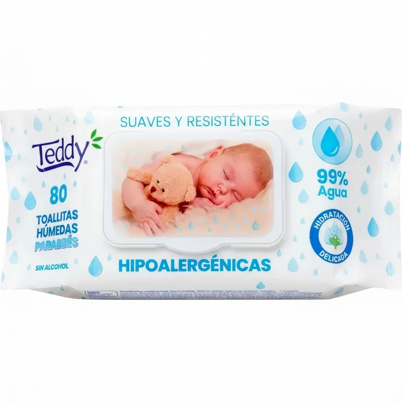 Toallitas húmedas de bebé, 80 unidades